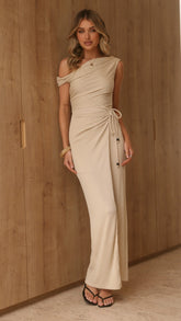 Ashi Maxi Dress - Oatmeal