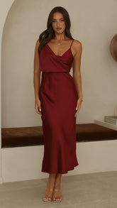 Audrey Maxi Dress - Wine