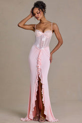 Vestido Corsé de Encaje Adornado en Blossom