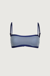 Bandeau Top (Navy Pinstripe/N