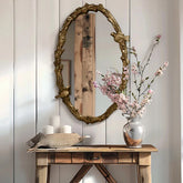 32 Inch Bird Dreams Ornate Oval Mirror