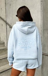 Sudadera con capucha extragrande Leisure Edition azul bebé