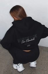 Sudadera con capucha oversize Core Essentials negra