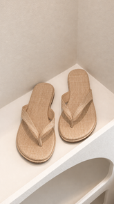 August Slide - Natural Raffia