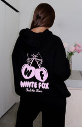 Sudadera con capucha extragrande Feel The Love negra