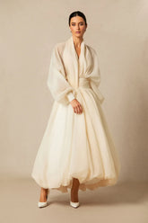 Ellery | Women's Wide Sleeve High Waist A-Line Midi Dress