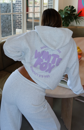Sudadera Oversize Gris Jaspeado "With Love For You"