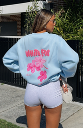 Sudadera extragrande azul cielo With Love & Romance