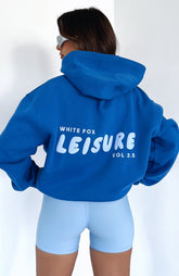 Sudadera con Capucha Holgada Serie Leisure Cobalto
