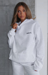 Sudadera extragrande gris jaspeado "Match Your Words"