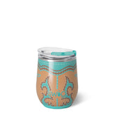 Swig Boot Scootin' Turquoise Stemless Wine 12oz
