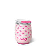 Swig Flamingos Stemless Wine 12oz