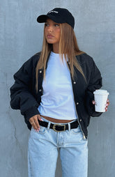 Cazadora Soft Love Bomber Negra