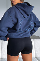Sudadera con Capucha Oversize Stay Lifted Azul Marino
