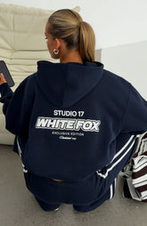 Sudadera extragrande Studio 17 Spencer de color azul marino