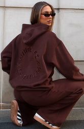 Sudadera extragrande Stay Lifted chocolate amargo
