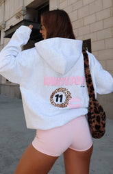 Sudadera extragrande 11th Street She's So Lucky con empalme de leopardo