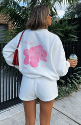 Jersey oversized "With Love Forever" blanco
