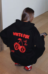 Sudadera con capucha oversize "With Love In The Moment" negra