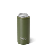 Swig Olive Skinny Can Cooler 12oz