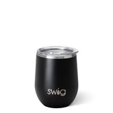 Swig Black Stemless Wine 12oz