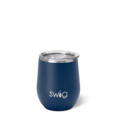 Swig Navy Stemless Wine 12oz