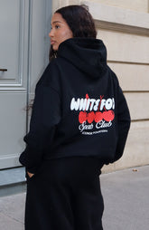 Sudadera corta con capucha Club 14 Cassie Boxy, color negro