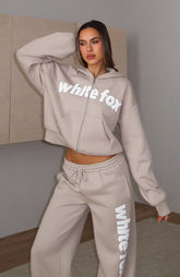 De Los Archivos Sudadera con Capucha con Cremallera Delantera Kenzie Boxy Color Moon