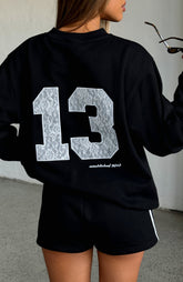 Sudadera Negra Extragrande "Te di todo"