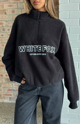 Sudadera con cremallera frontal de borreguillo Teddy Hard To Stay Focused negra