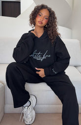 Sudadera Oversized Negra "Know What You Want"