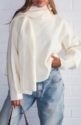 Jersey de punto Luxe Layers Color Crema