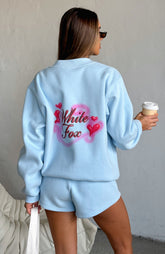 Suéter Oversized "Trouble Maker" Azul Bebé