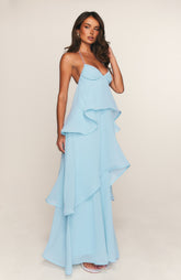 Vestido largo Twirl With Me azul bebé