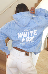 Vol. 1 Sudadera con Capucha Estampada Oversize Lazo Azul