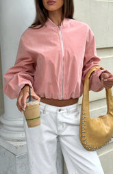 What Did I Miss Chaqueta de Ante Sintético Rosado