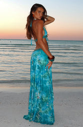 Vestido maxi Lights Camera Action Crystal Tide