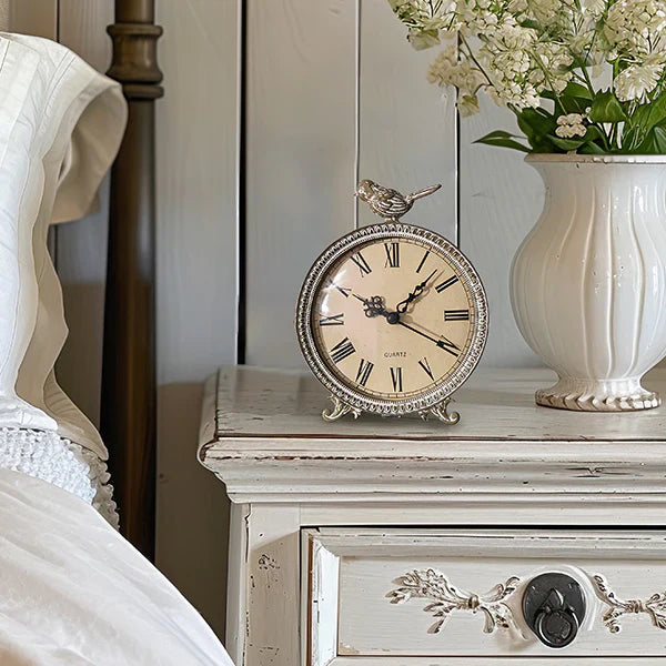 Perched Songbird Tabletop Clock