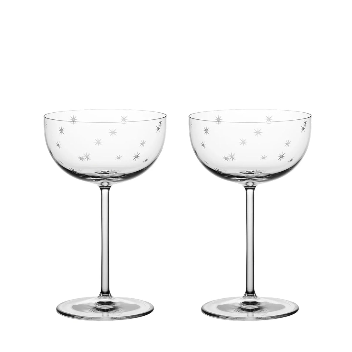 Richard Brendon Star Cut Coupe Glass / Set of 2 **
