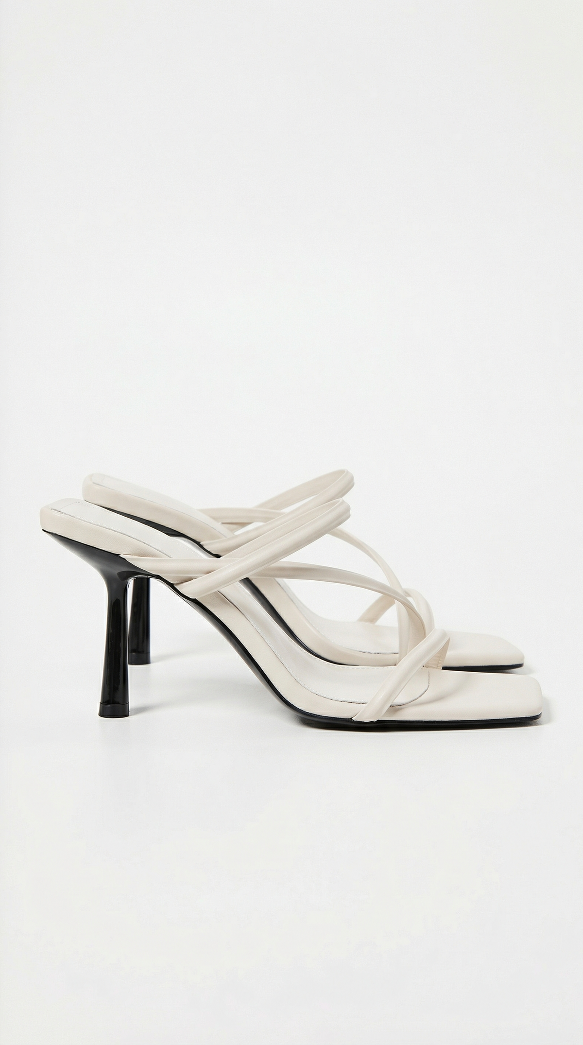 Aubrey | Women's Cross Strap Square Toe Mule Heel Sandals