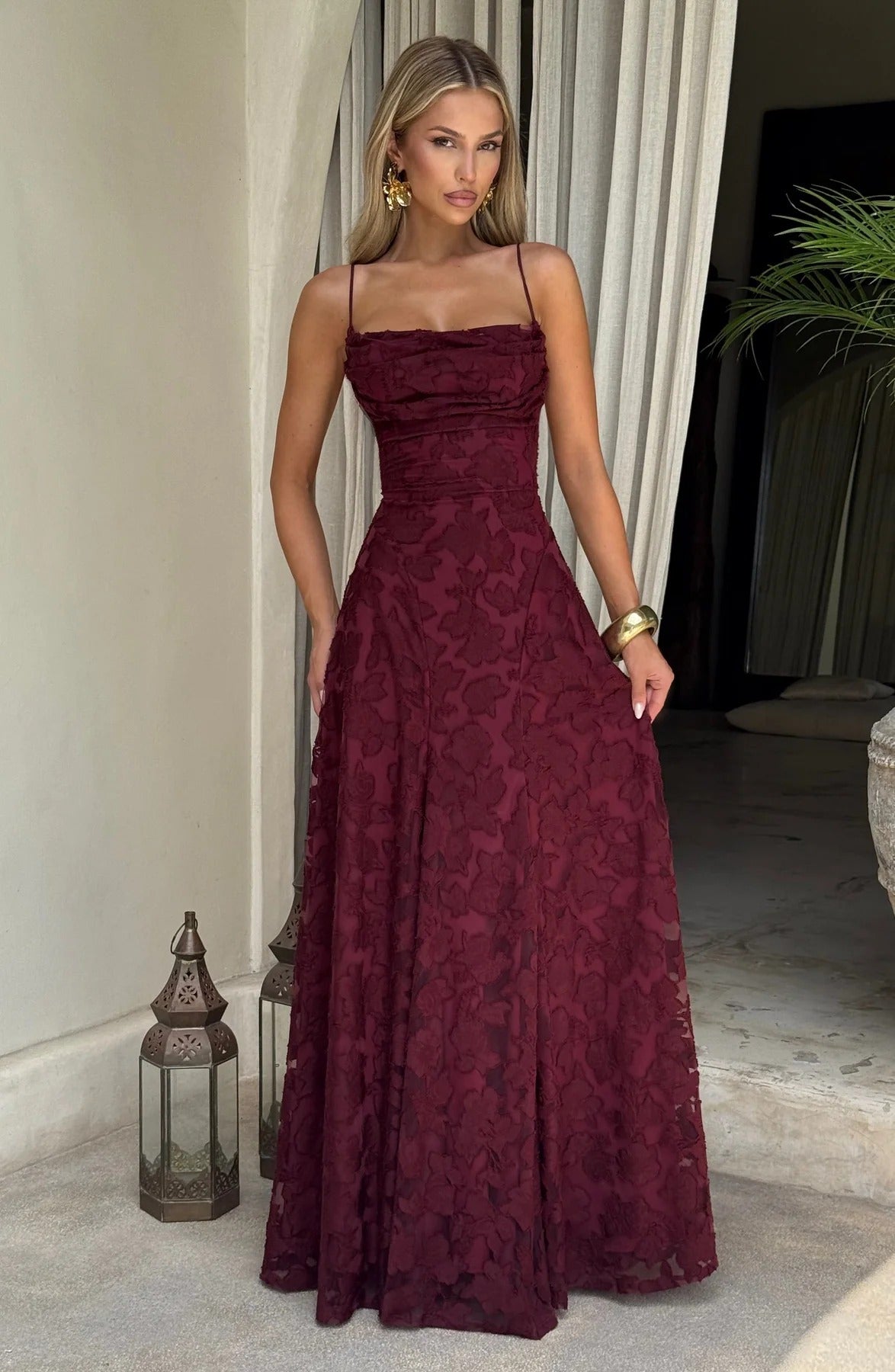 Briar | Women's Floral Sleeveless Maxi Autumn Wedding Guest Dress
