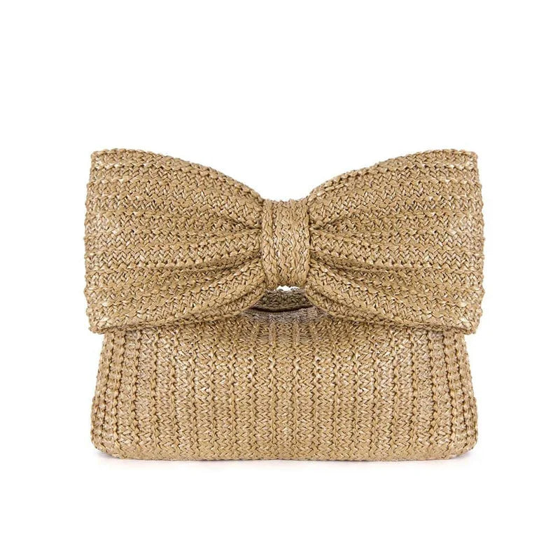 Gaby | Women's Boho Woven Bow Clutch Party Bag
