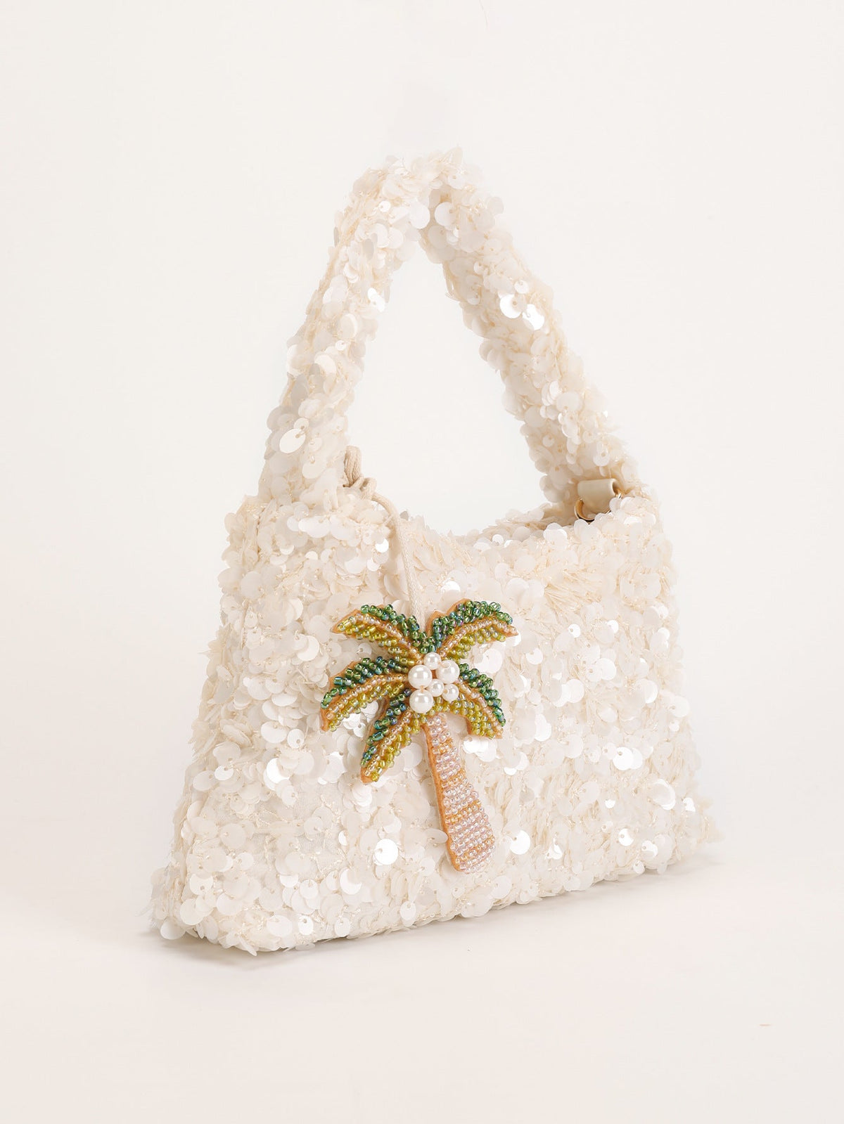Iza | Women's Sequin Shoulder Party Bag with Palm Charm