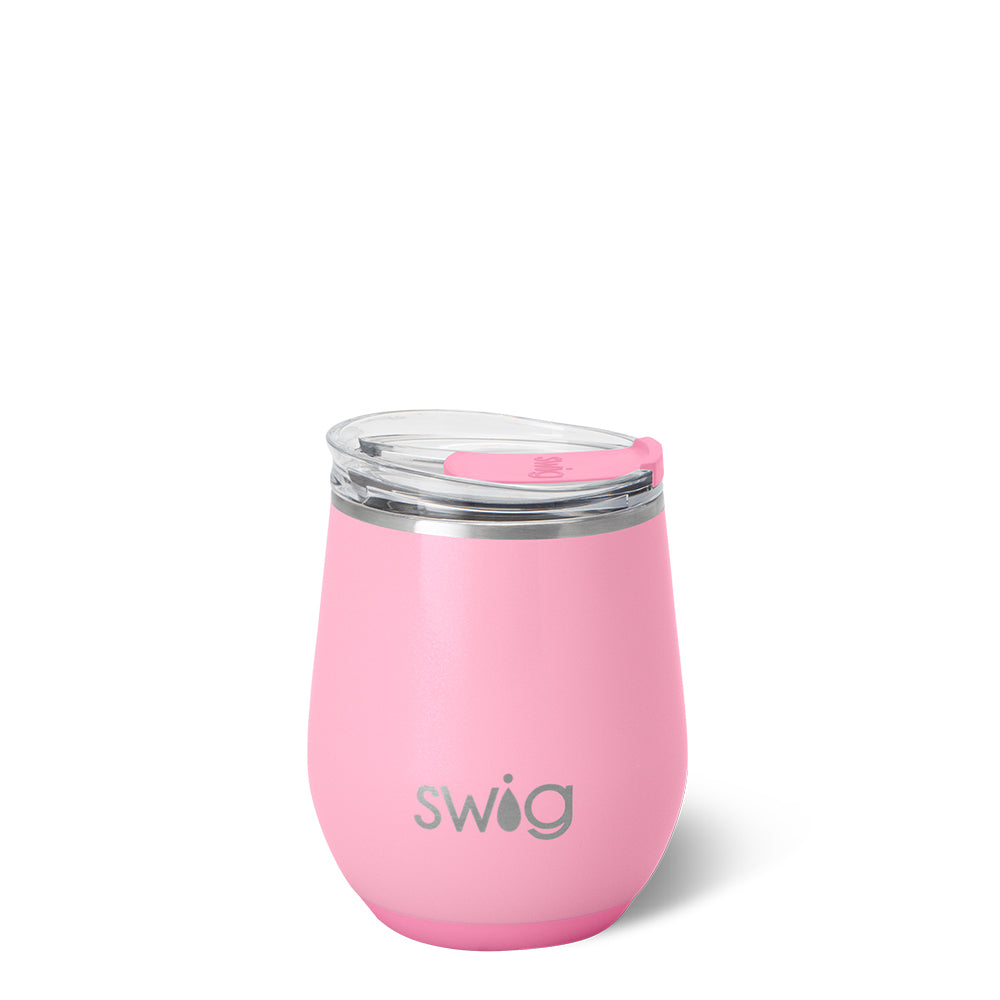 Swig Shimmer Bubblegum Stemless Wine 12oz
