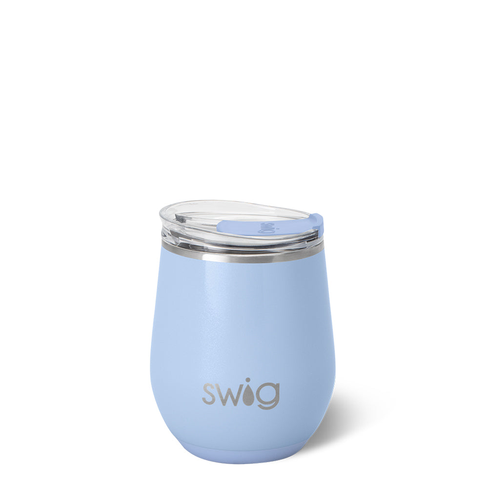 Swig Shimmer Periwinkle Stemless Wine 12oz