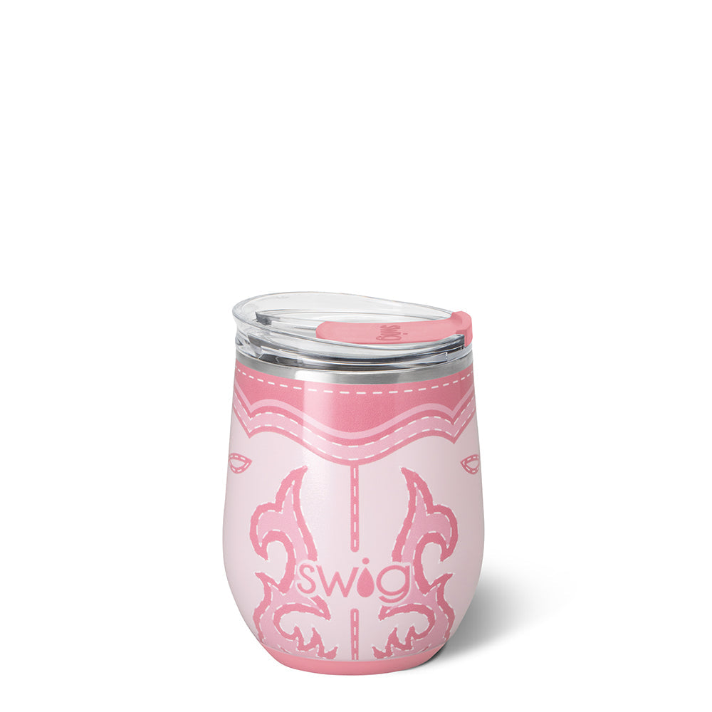 Swig Boot Scootin' Pink Stemless Wine 12oz