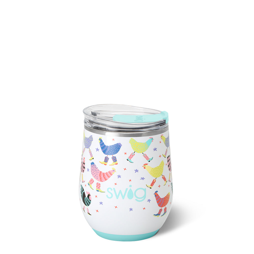 Swig Funky Chicken Stemless Wine 12oz