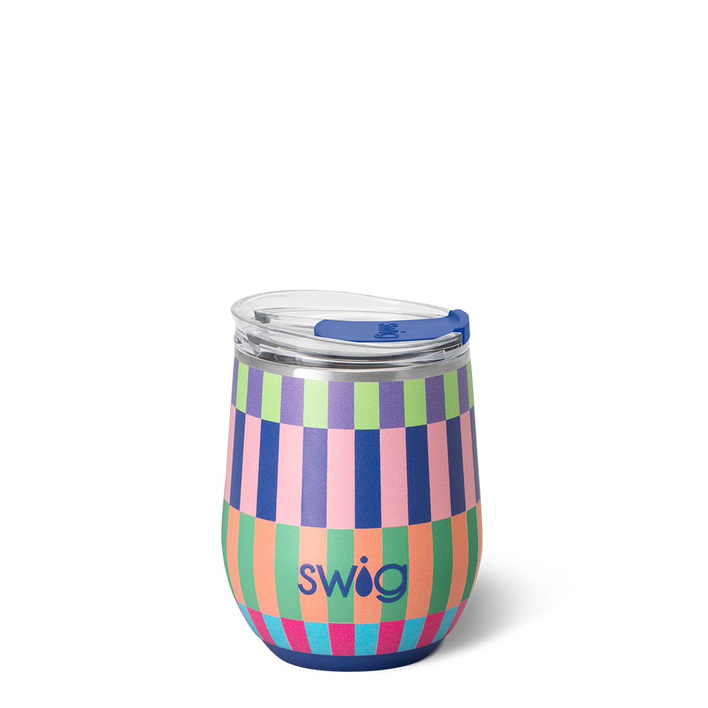 Swig Brite Stripe Stemless Wine 12oz