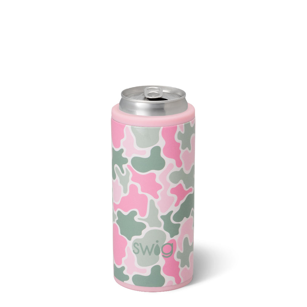 Swig Blushing Camo Skinny Can Cooler 12oz