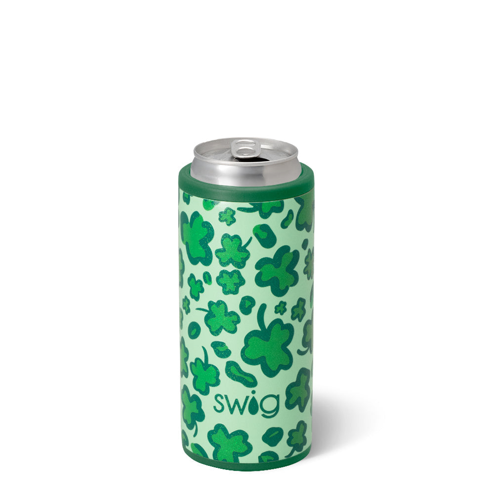 Swig Lucky Leopard Skinny Can Cooler 12oz